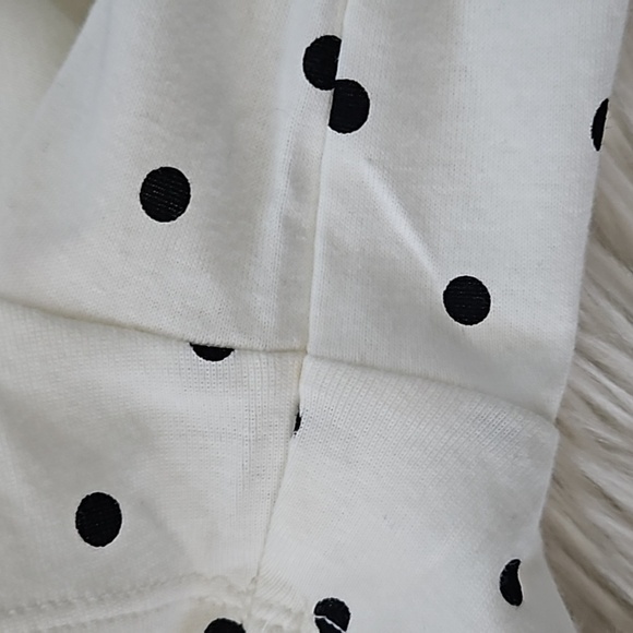 Croft & Barrow The Classic Tee Cream and Black Polka Dot Tee NWOT - Picture 9 of 12